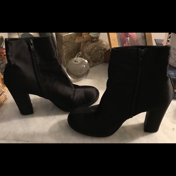 Calvin Klein Shoes - Calvin Klein Satin Booties, Vintage Posh 3” heels